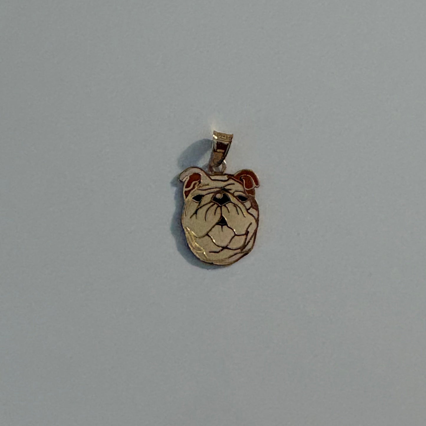 English Bulldog Charm – 14K Yellow Gold