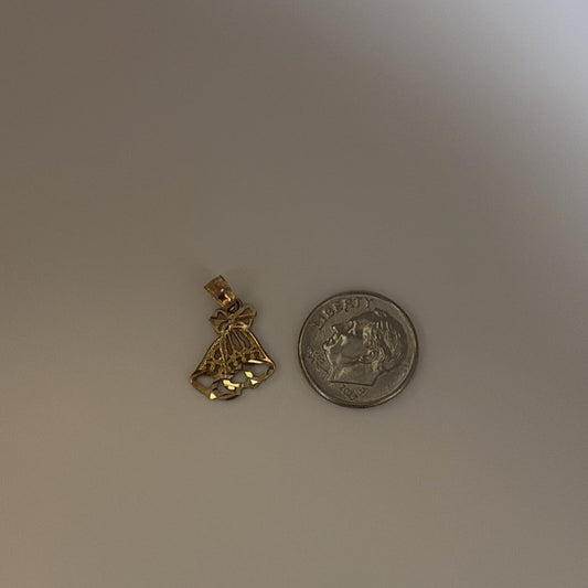 14k Christmas bell charm