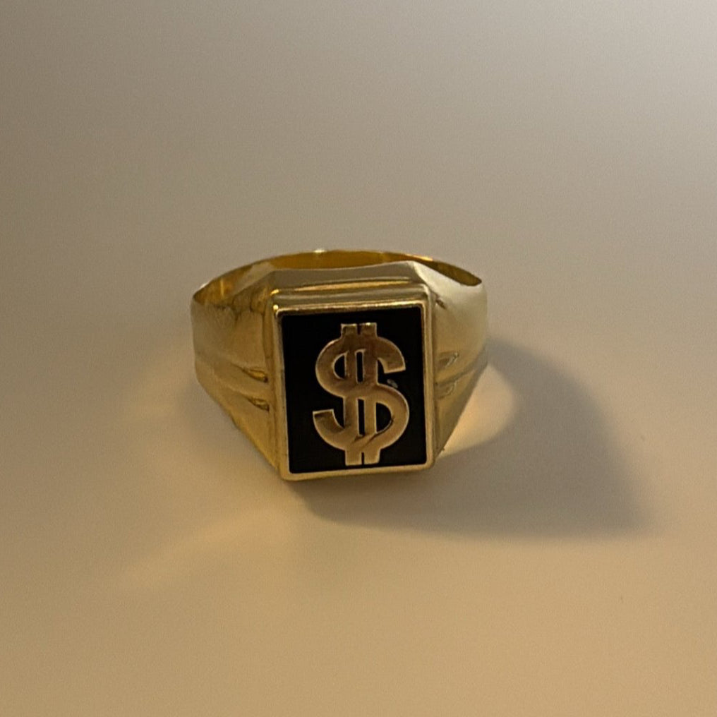 14k onyx money ring