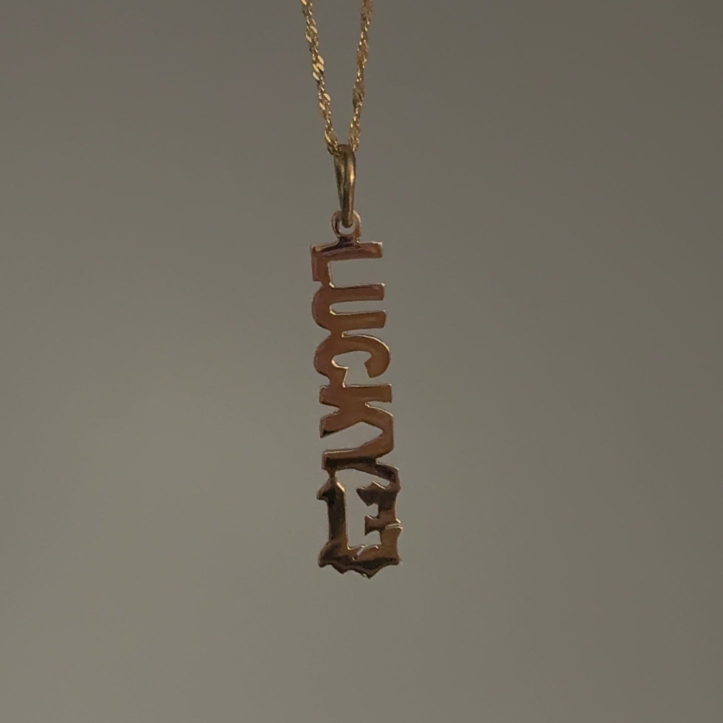 14K Yellow Gold “Lucky 13” Vertical Charm