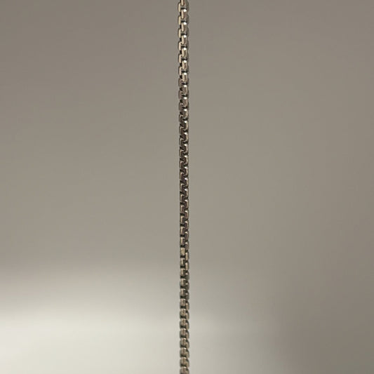 14k white gold  box bracelet