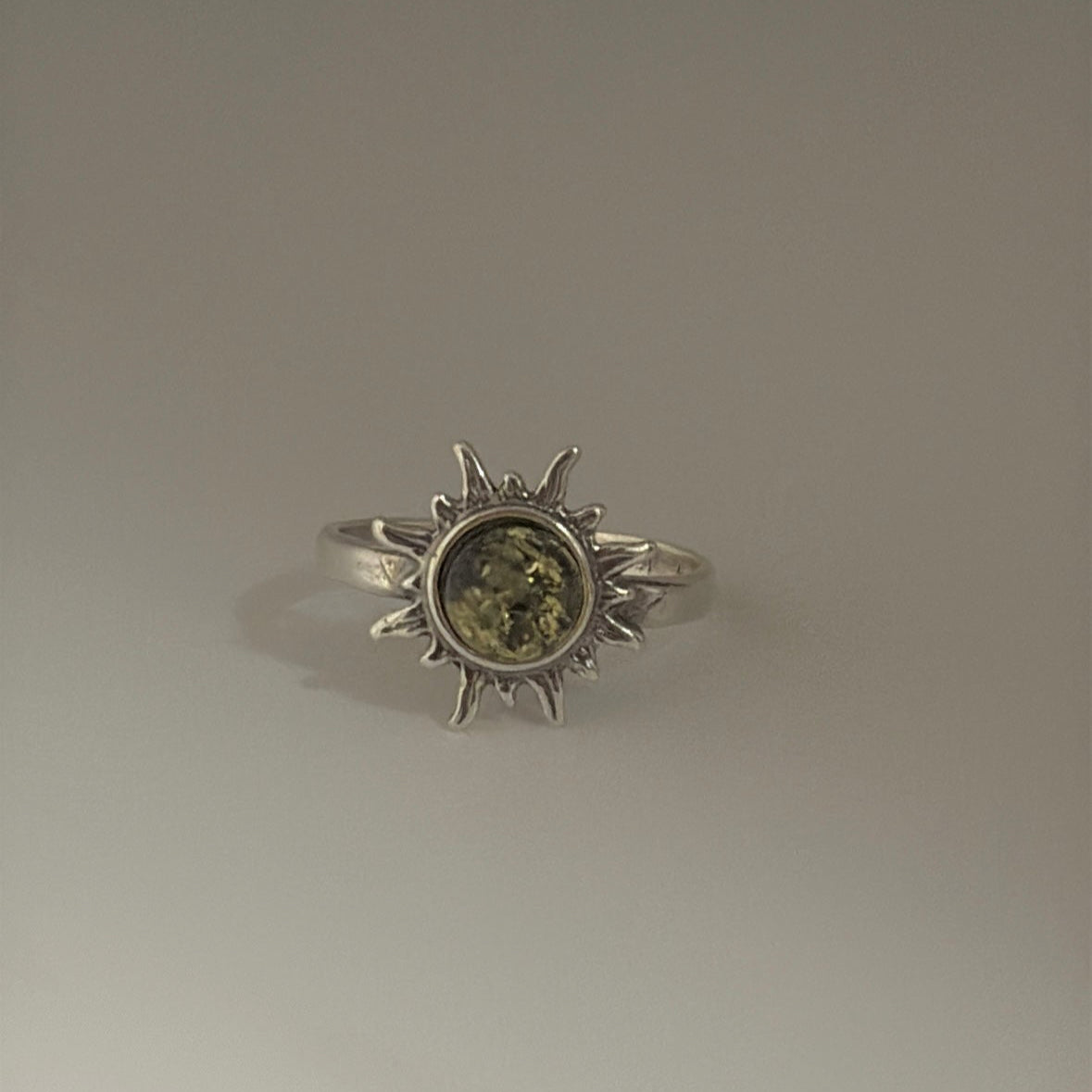 925 Amber Sun ring