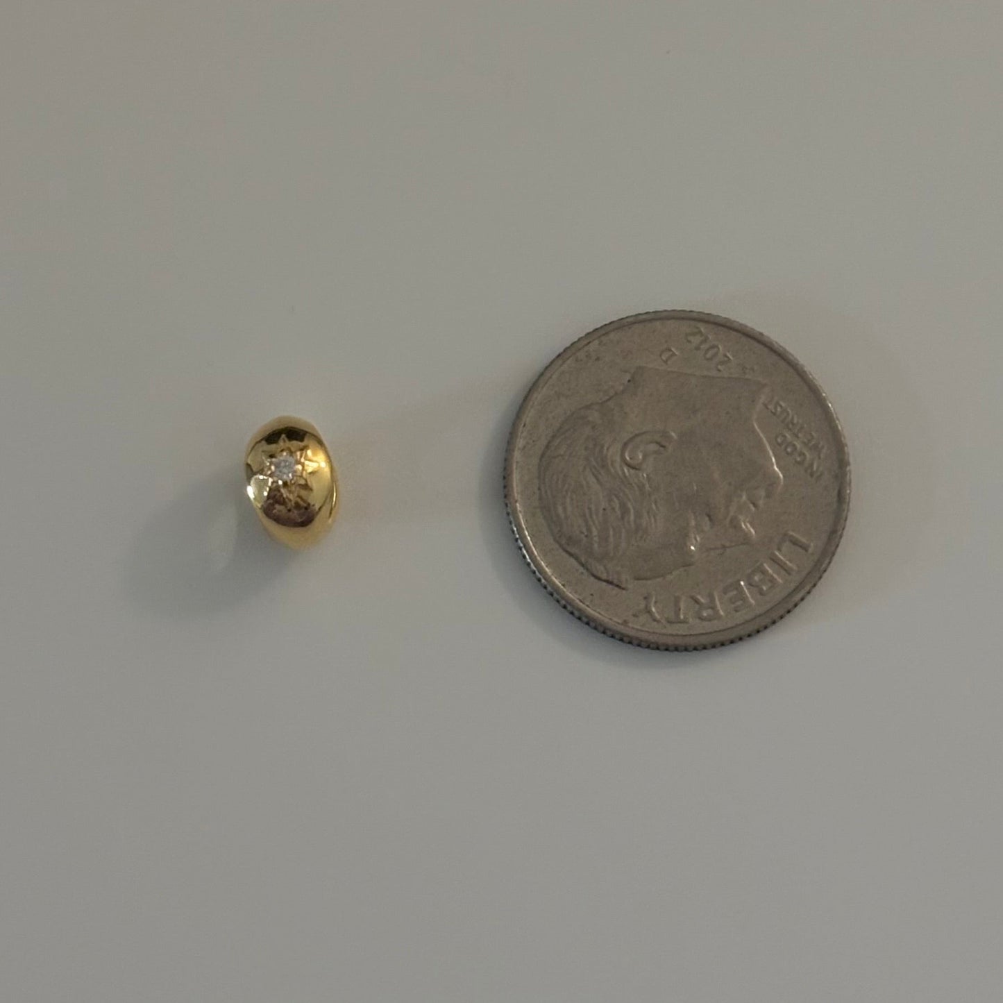 14K Gold Mini Starburst Diamond Slider (Spacer / Divider)