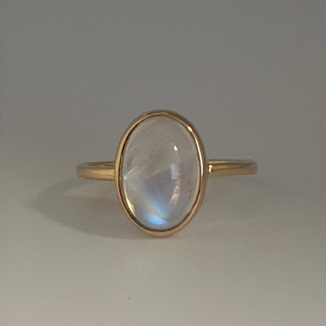14k rainbow Moonstone ring