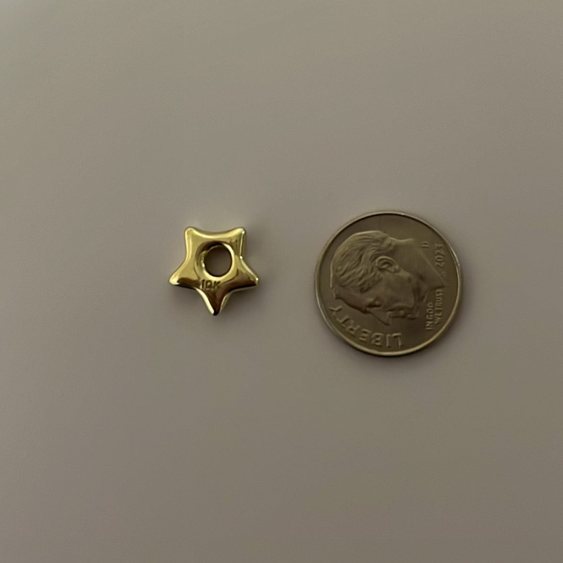 10K Star slider charms