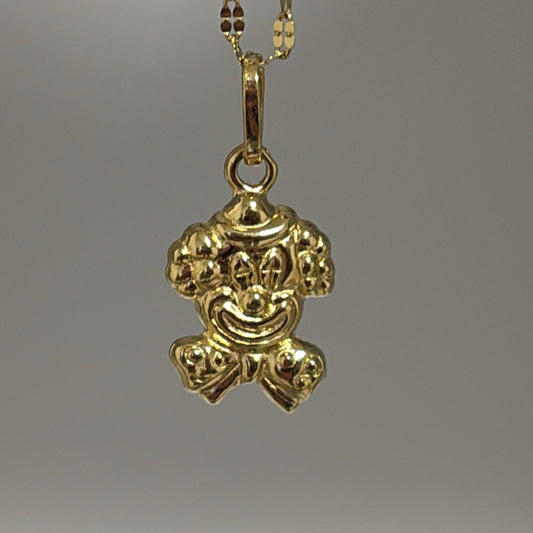 14k Gold Reversible Clown Charm – Made in Italy