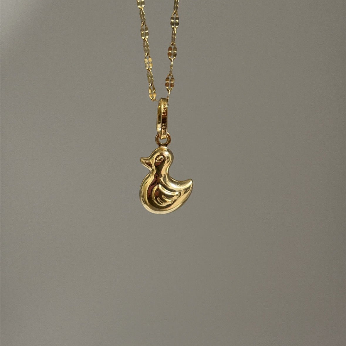 14k puffy Duckie charm