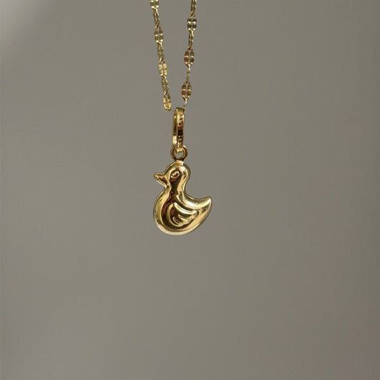 14k puffy Duckie charm