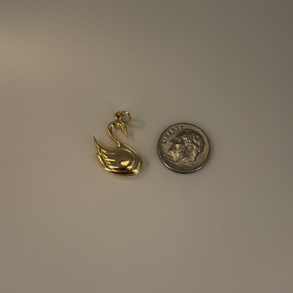 puffy swan charm