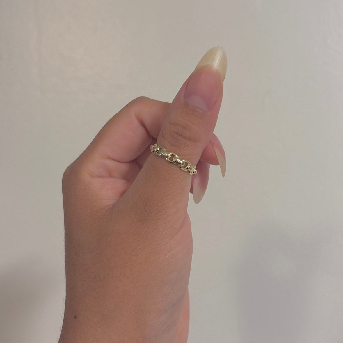 14k chain link ring