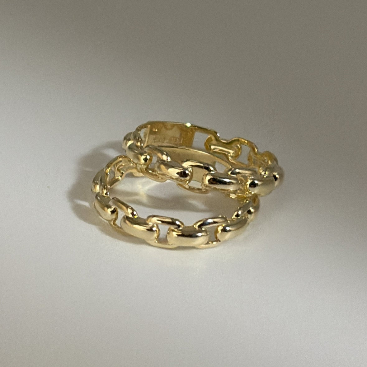 14k chain link ring