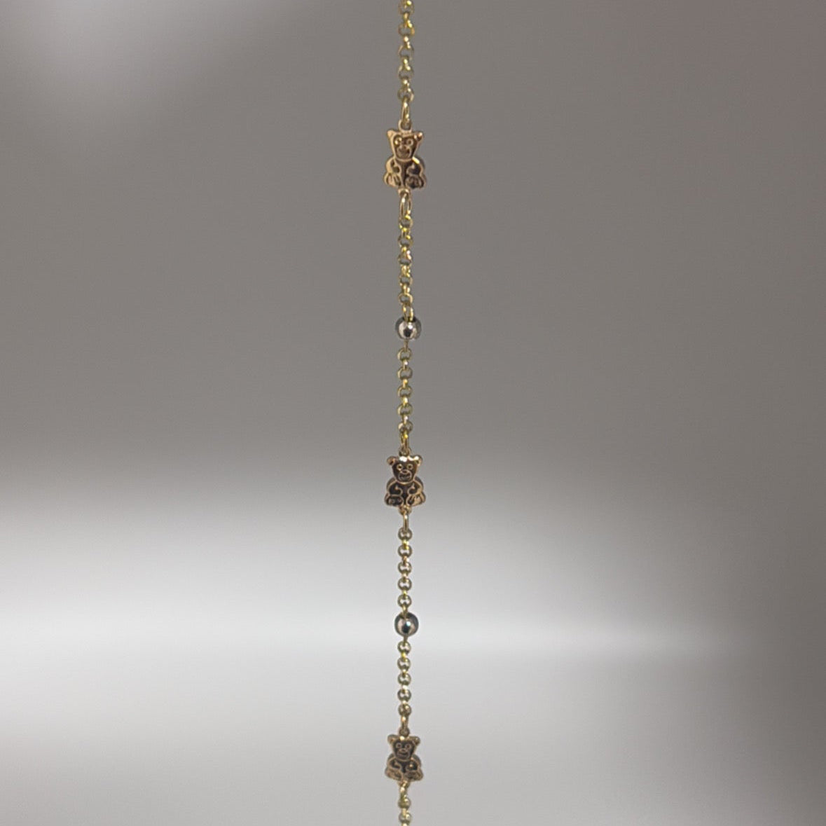 14k bear bracelet