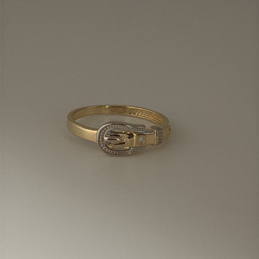 14k buckle ring