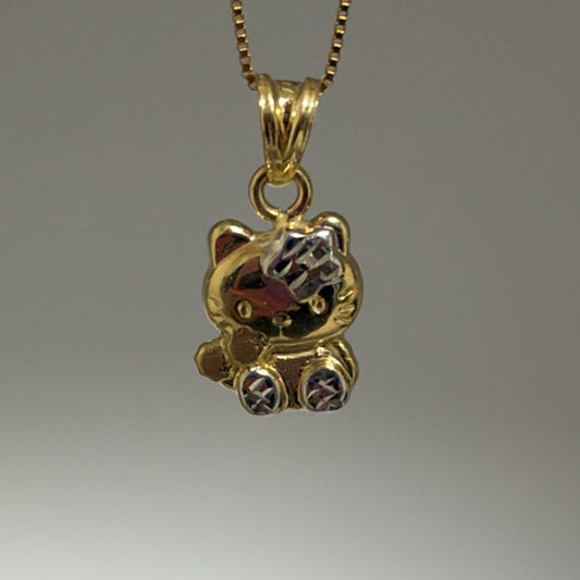 14k and 10k hello kitty-inspired charm