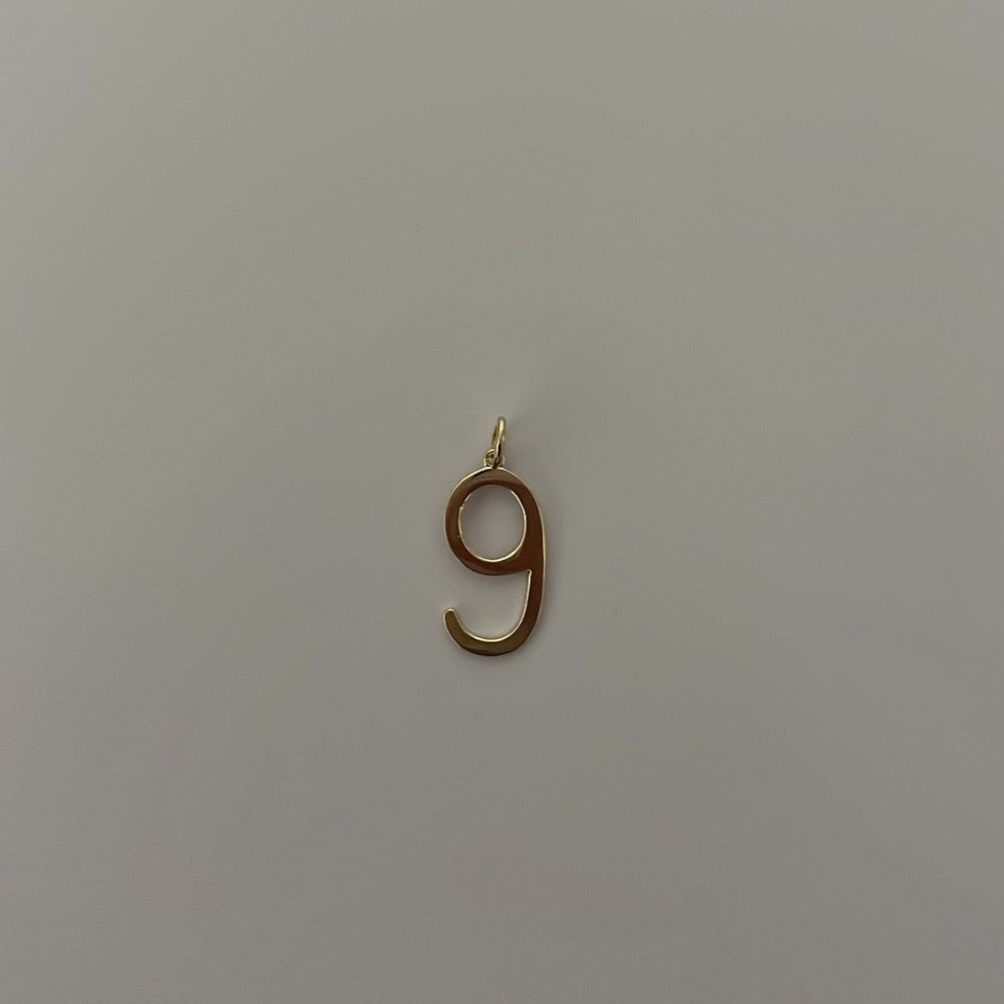 14k Solid Gold Number Charms (Classic Polished Finish, 0–9)
