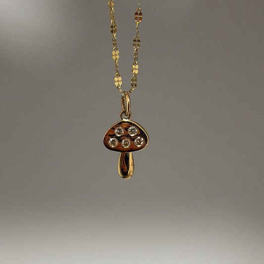 diamond mushroom charm