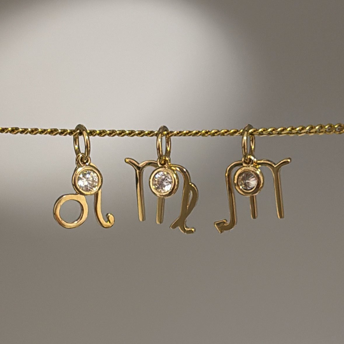 14k dainty Zodiac charms