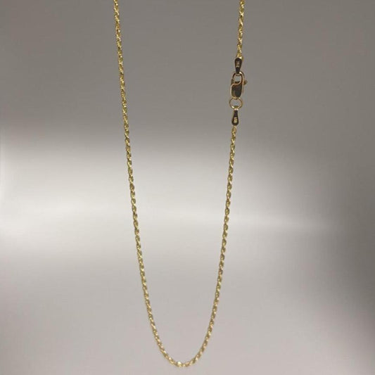 14K Gold Diamond Cut Rope Chain – 1.2mm