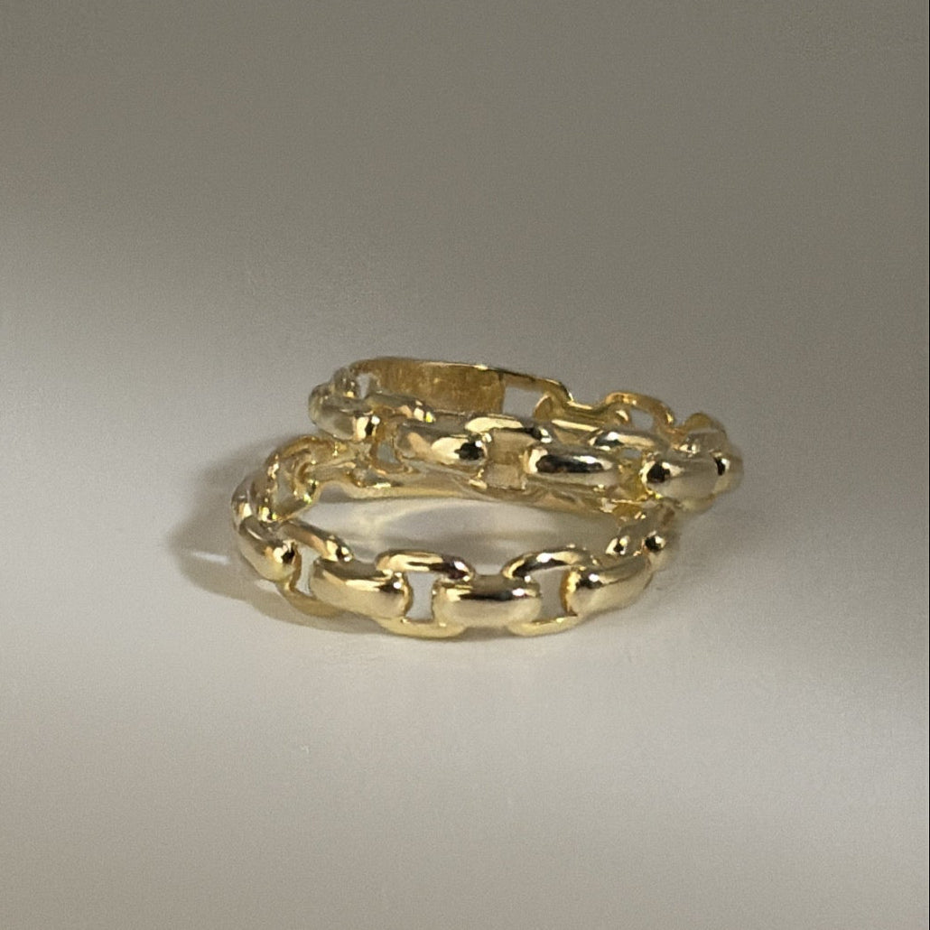 14k chain link ring