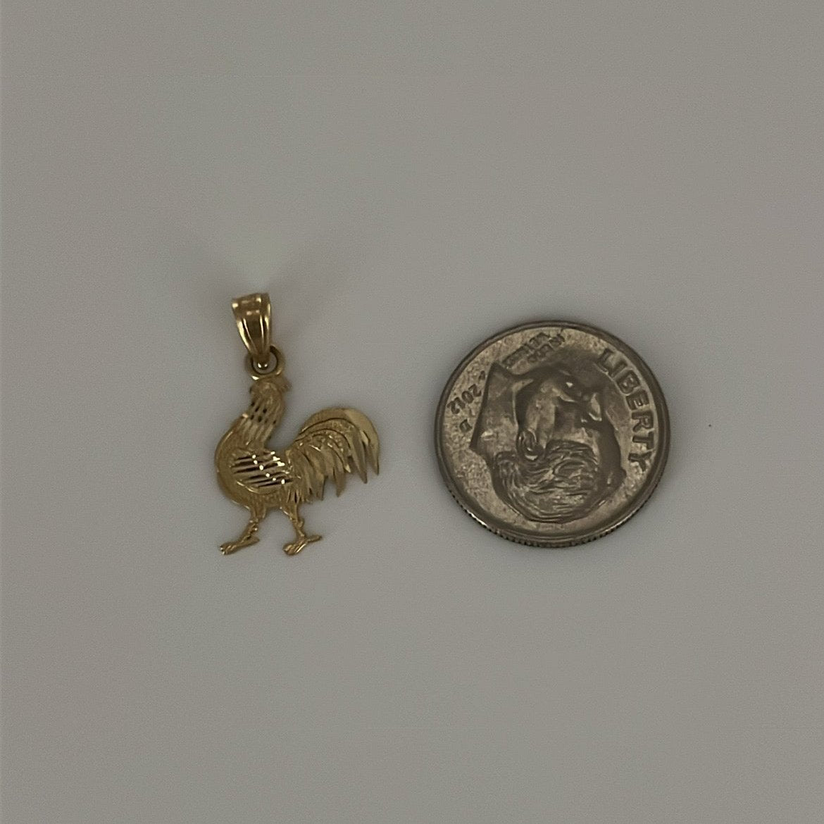 14k Solid Gold Gallito Charm -Rooster