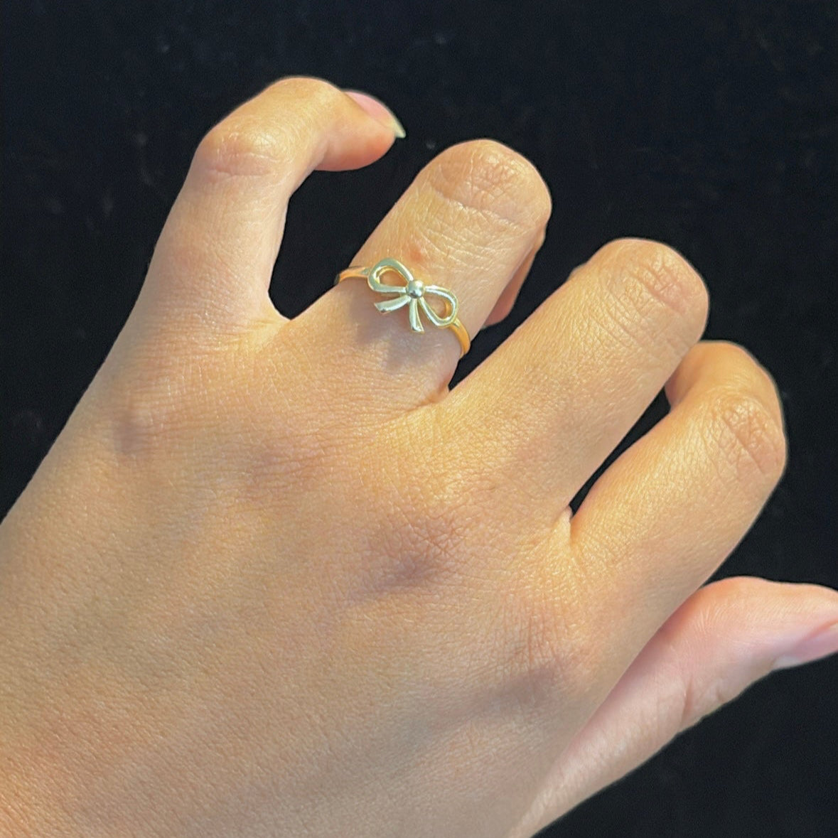 14k Solid Gold Bow Ring