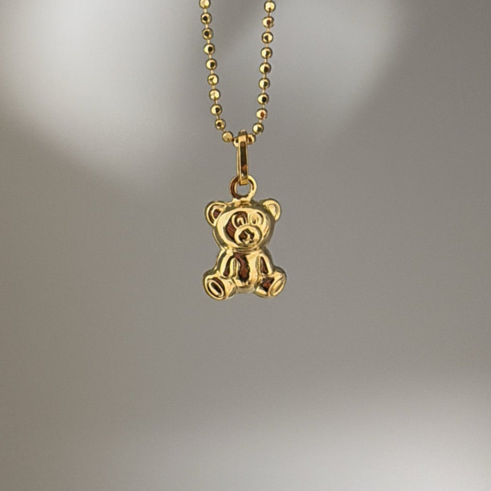 puffy teddy bear charm