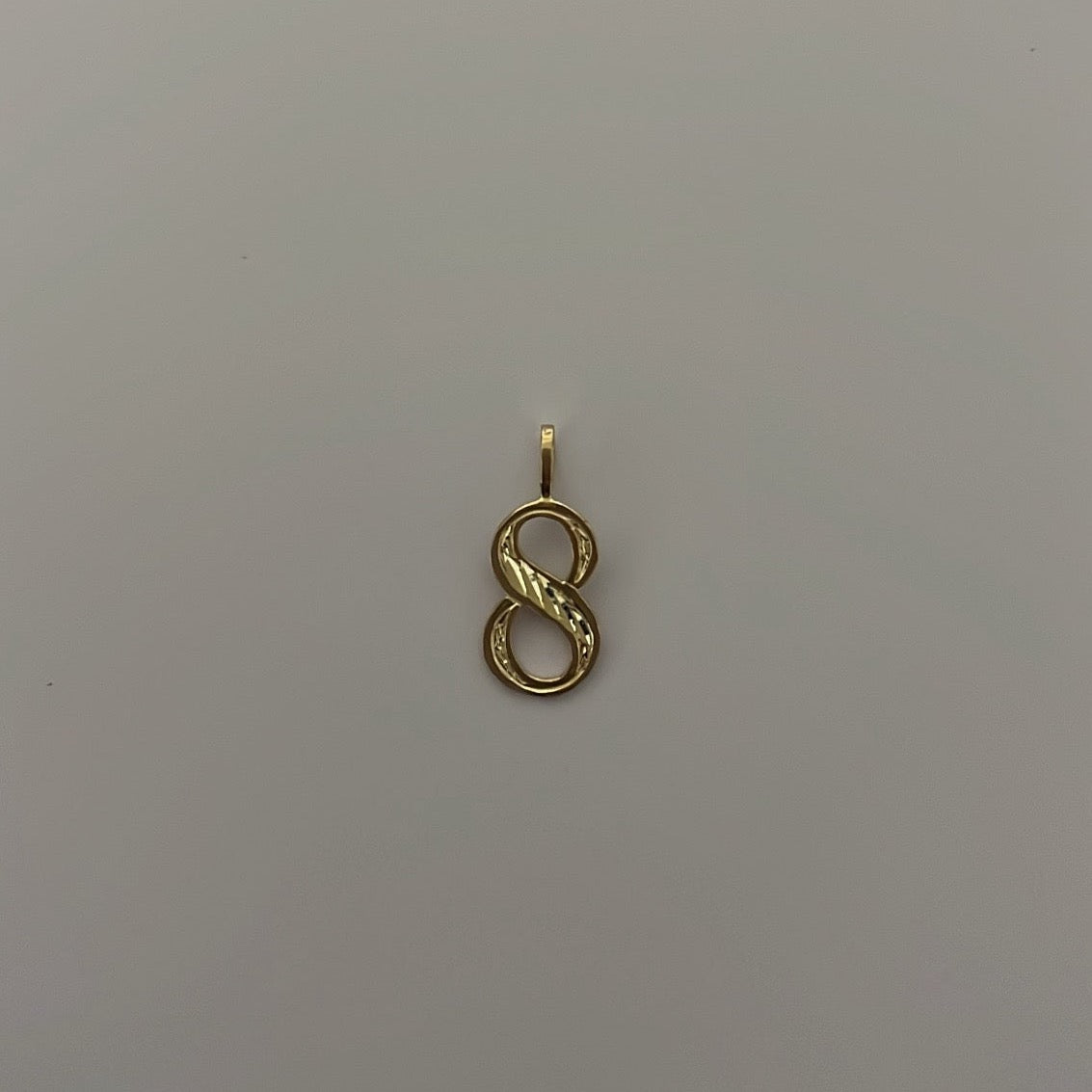 14K Yellow Gold Number Charms- Diamond Cut Details