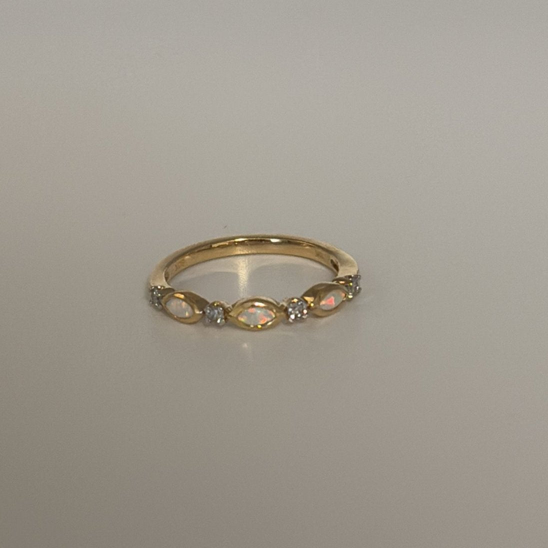 opal and diamond ring