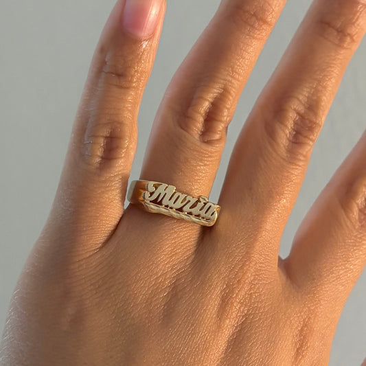 Vintage “Maria” Name Rings -14K Gold