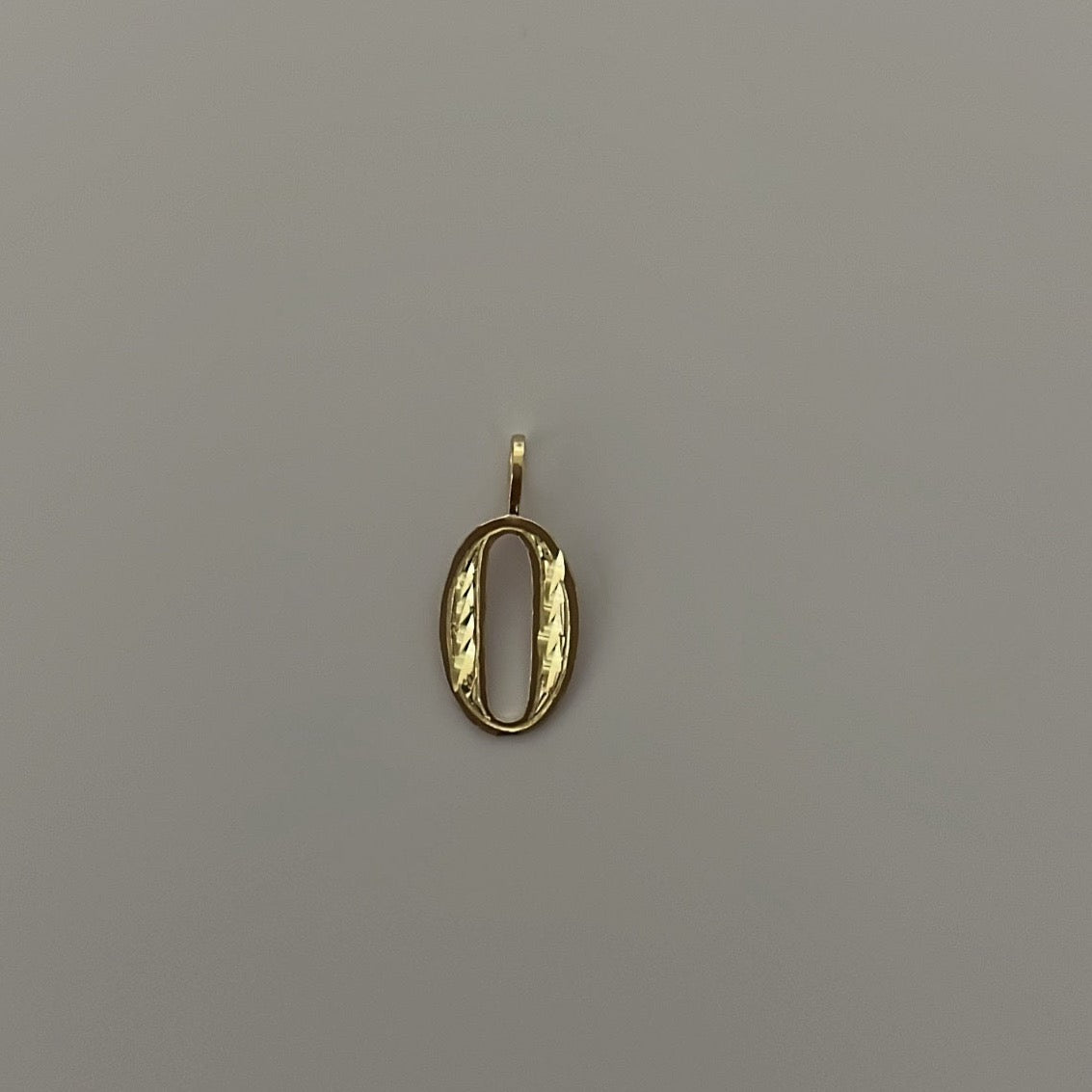 14K Yellow Gold Number Charms- Diamond Cut Details