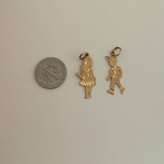 14K Gold Boy & Girl Child Silhouette Charm (Sold Separately)
