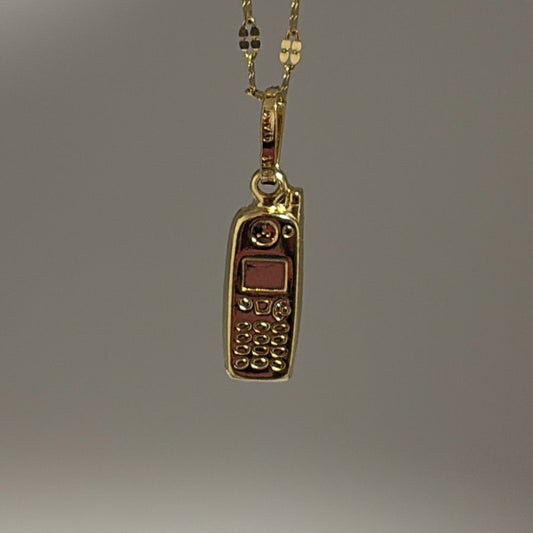 14k Gold Cellphone Charm – Made in Italy