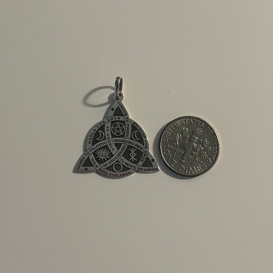 925 Sterling Silver Witch Knot Talisman Charm