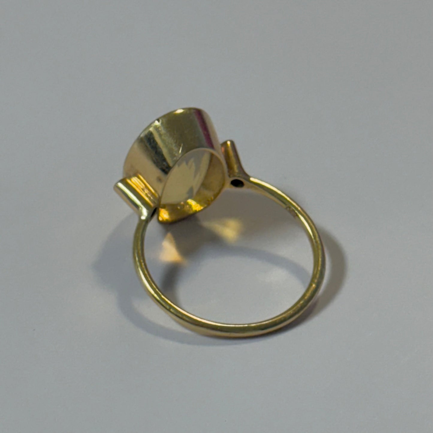 18K Yellow Gold Faceted Opal & Diamond Ring