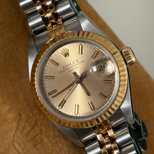 1985 Rolex Lady-Datejust Ref. 69173 – Two-Tone 18K Gold & Stainless Steel Automatic Watch with Original Box & Papers