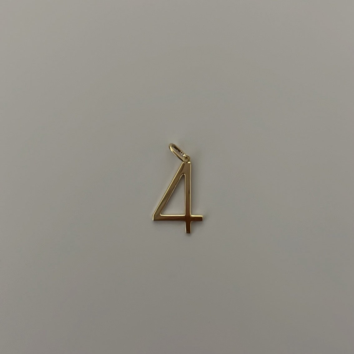 14k Solid Gold Number Charms (Classic Polished Finish, 0–9)