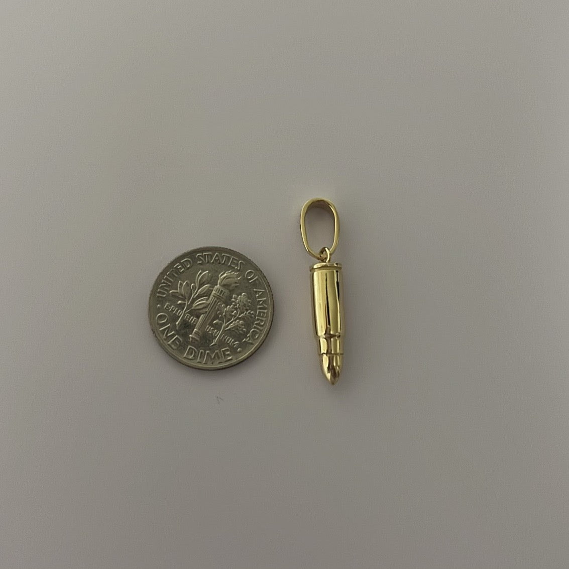 14k bullet charm