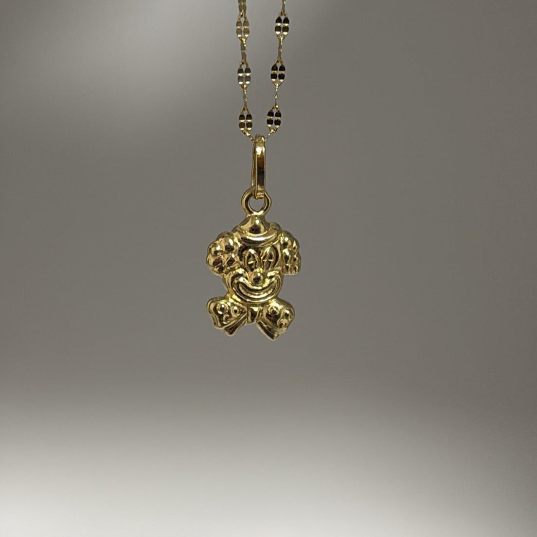 14k puffy clown charm