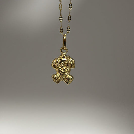 14k Gold Reversible Clown Charm – Made in Italy