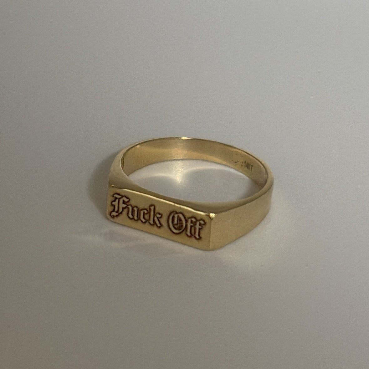 14k F*ck Off ring