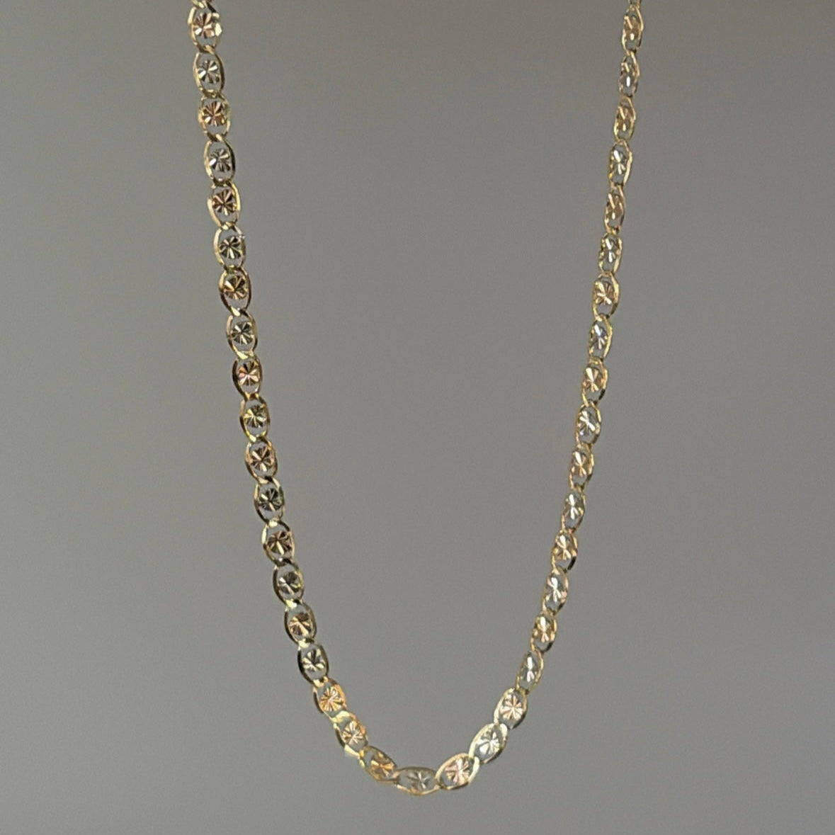 14k heart valentino chain