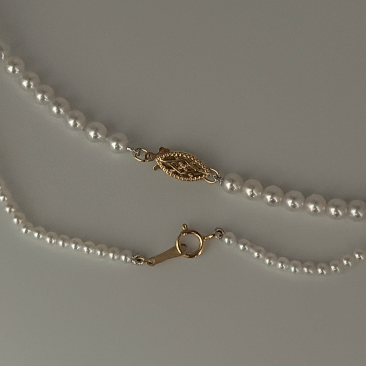 Genuine Cultured Pearl Necklaces – 14K Gold Clasp