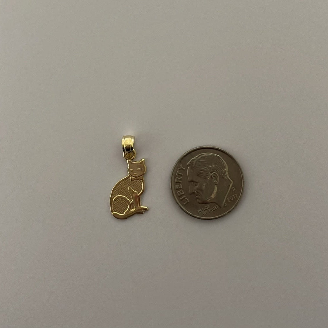 14k cat charm - I love my cat
