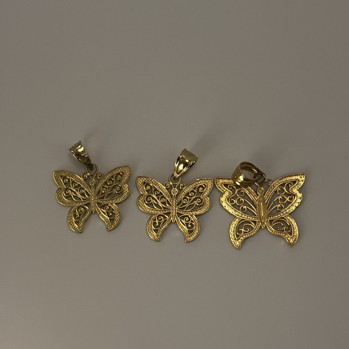 14k butterfly charm