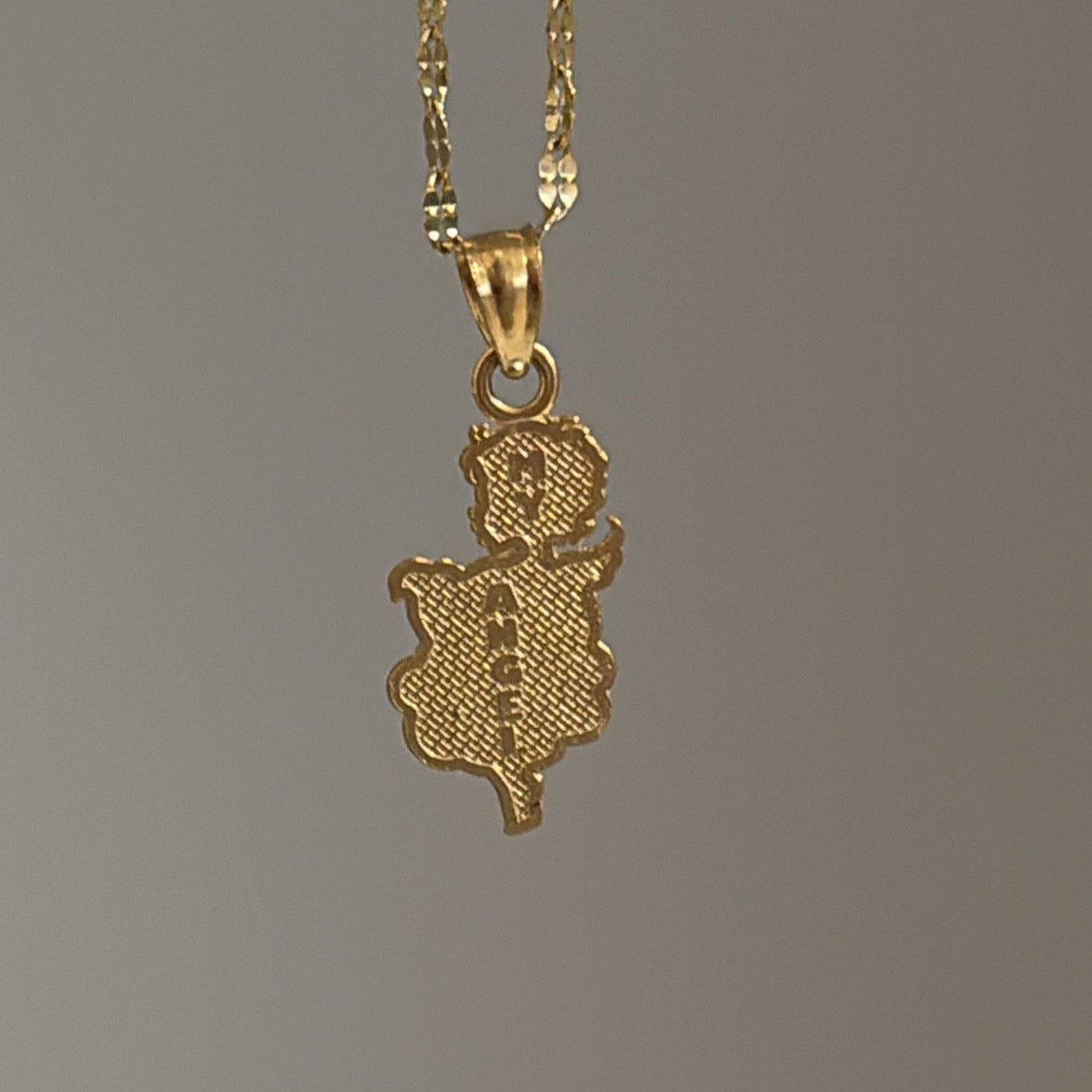 14k my angel baby charm