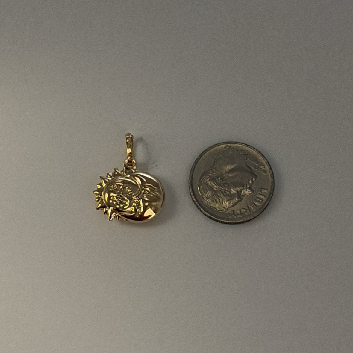 puffy sun and moon charm