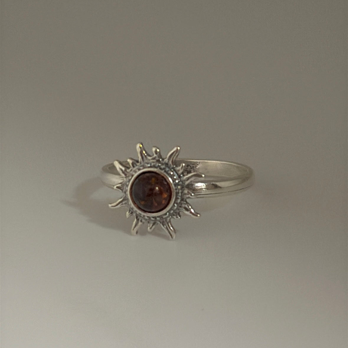 925 Amber Sun ring