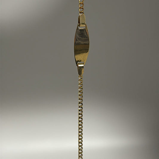14k cuban ID baby bracelet