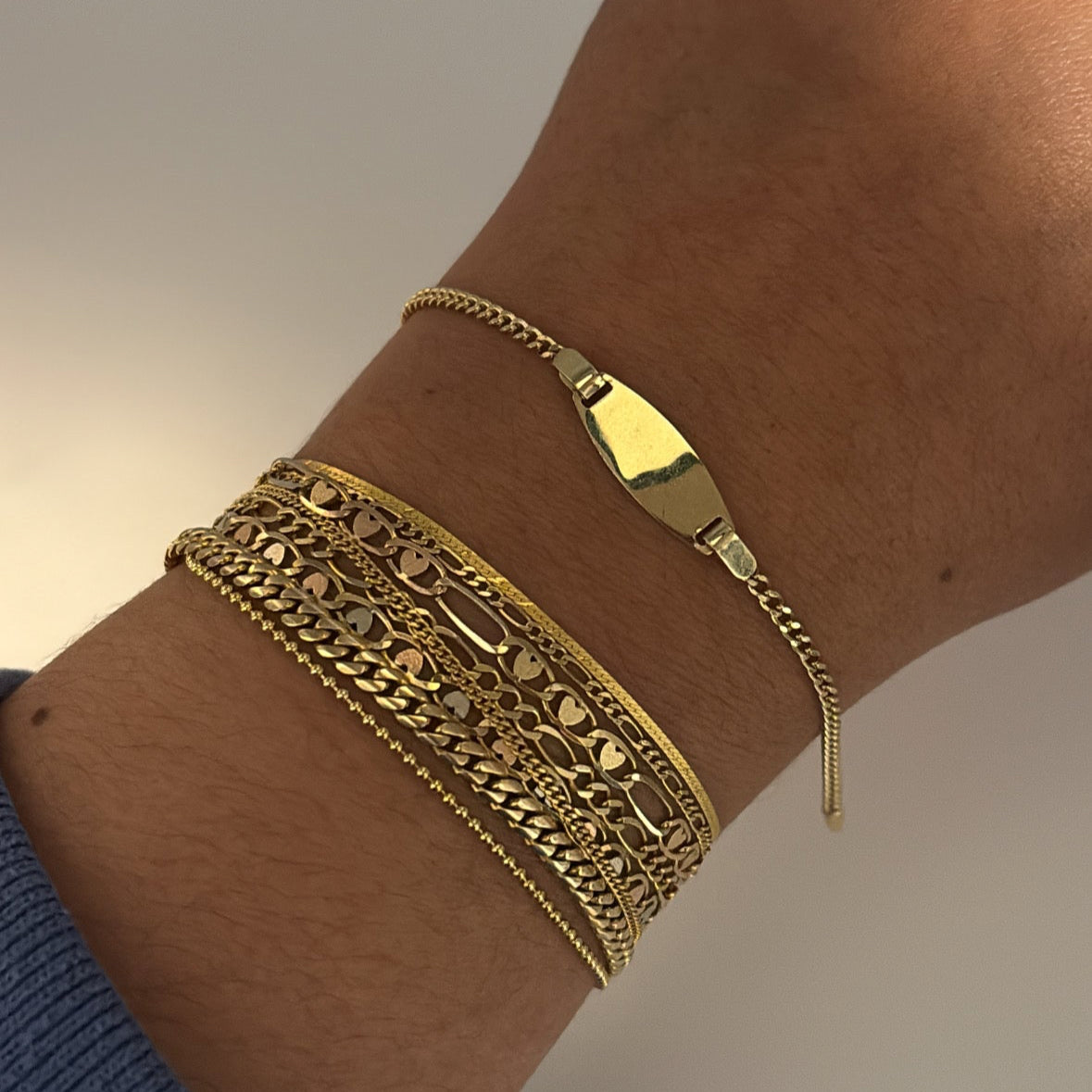 14k cuban ID baby bracelet