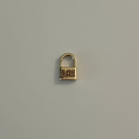 14K Yellow Gold Mini Padlock Charm – Engravable